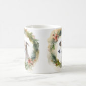 Greyhound Kerstkrans Feestelijke Pup Koffiemok (Center)