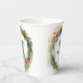 Greyhound Kerstkrans Feestelijke Pup Papieren Bekers (Links)