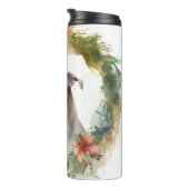 Greyhound Kerstkrans Feestelijke Pup Thermosbeker (Geroteerd rechts)