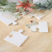Greyhound Kerstkrans Festieve Pup Legpuzzel (Zijkant)