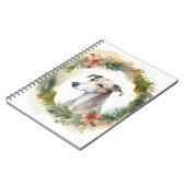Greyhound Kerstkrans Festieve Pup Notitieboek (Linkerzijde)