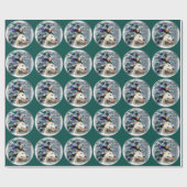 Greyhound Kerstmis Cadeaupapier (Vlak)