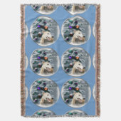 Greyhound Kerstmis Deken (Voorkant Verticaal)