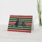 Greyhound Kerstmis Feestdagen Kaart (Voorkant)