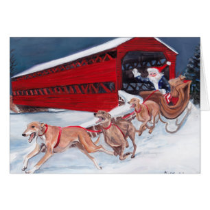Greyhound Kerstmis Gettysburg Sach's Bridge Card
