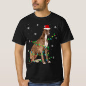 Greyhound Kerstmis Light Santa Greyhound T-shirt (Voorkant)