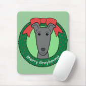 Greyhound Kerstmis Muismat (Met muis)