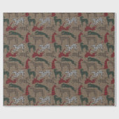 Greyhound Kerstmis Pset Burlap  Cadeaupapier (Vlak)