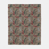 Greyhound Kerstmis Pset Burlap Fleece Deken (Voorkant)