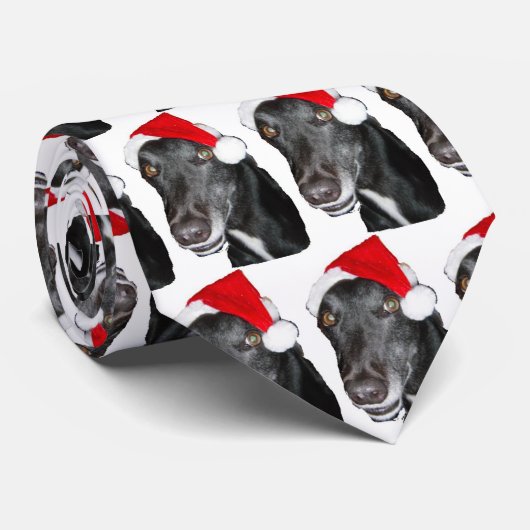 Greyhound Kerstmis Stropdas (Opgerold)