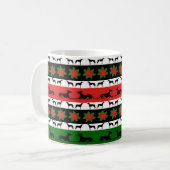 Greyhound KerstSilhouettes Koffiemok (Voorkant links)