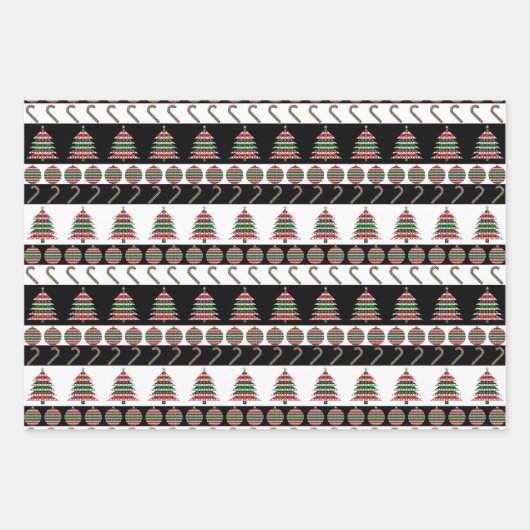 Greyhound kerstvariëteit inpakpapier vel (Voorkant 3)