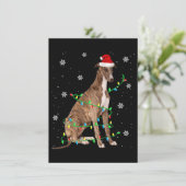 greyhound kerstverlichting schattige sint greyhoun kaart (Staand voorkant)