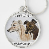 Greyhound Keyring Sleutelhanger (Voorkant)