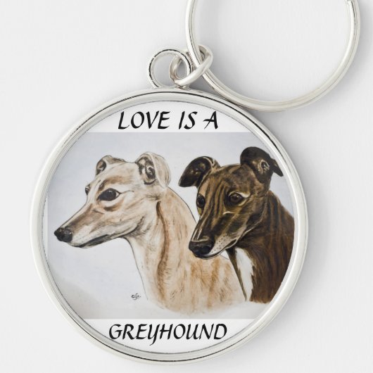 Greyhound Keyring Sleutelhanger (Voorkant)