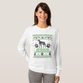 Greyhound lelijke vakantiezweten t-shirt (Voorkant volledig)
