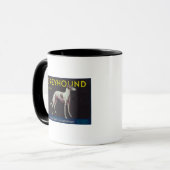 Greyhound Lemon LabelSan Dimas, CA Mok (Voorkant links)
