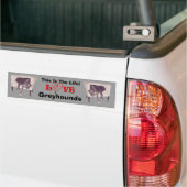 Greyhound Liefde Dit Is Het Leven Leuk Bumpersticker (Op Truck)