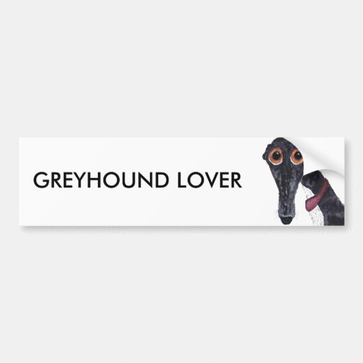 GREYHOUND LIEFHEBBER BUMPERSTICKER (Voorkant)