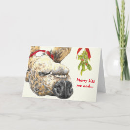 Greyhound liefhebbers kerstkaart feestdagen kaart