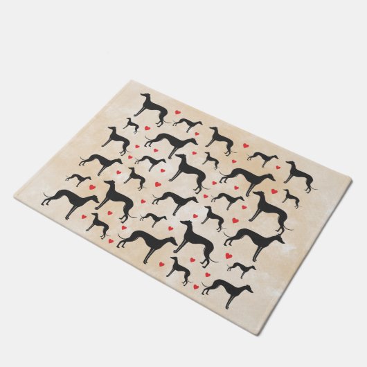 Greyhound Love Deurmat (Schuin)
