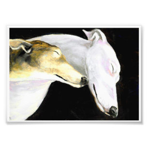 Greyhound Love Dog Art Foto Afdruk