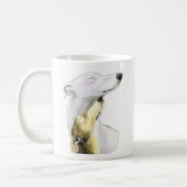 "Greyhound Love" Dog Art Mok (Links)