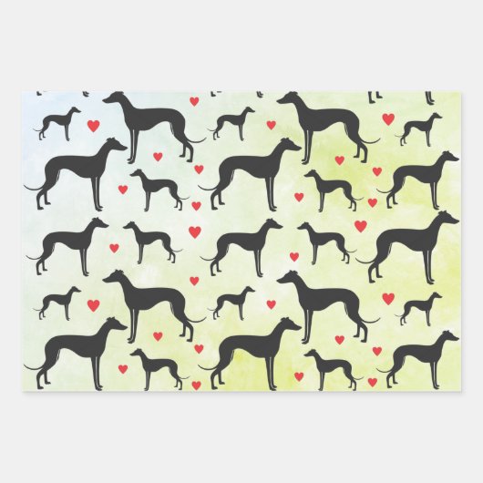 Greyhound Love Inpakpapier Vel (Voorkant 3)