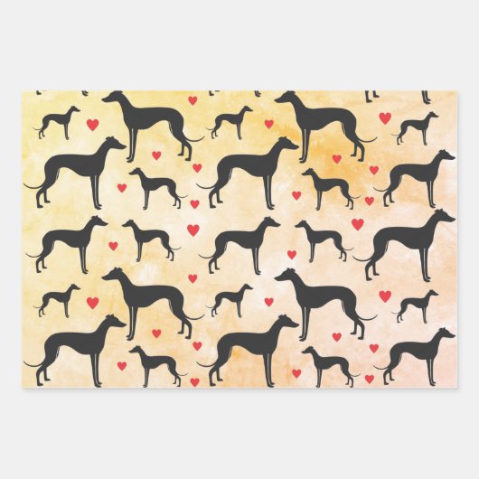 Greyhound Love Inpakpapier Vel (Voorkant 2)