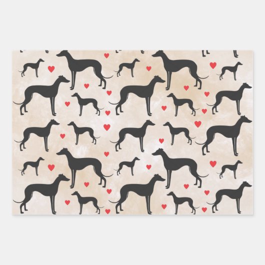 Greyhound Love Inpakpapier Vel (Voorkant)