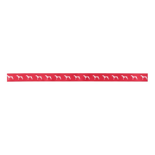 Greyhound Love Satin Ribbon Satijnen Lint (Voorkant)