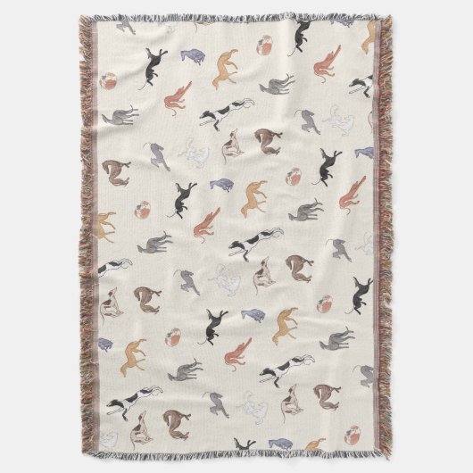Greyhound Love Throw Blanket Deken (Voorkant Verticaal)