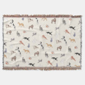 Greyhound Love Throw Blanket Deken (Voorkant)