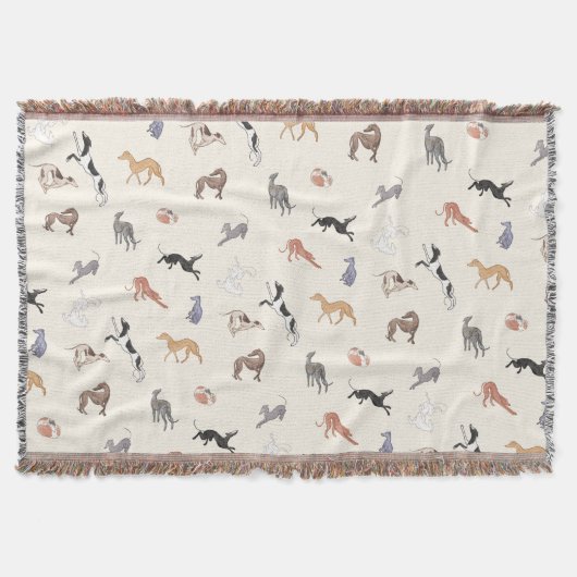 Greyhound Love Throw Blanket Deken (Voorkant)