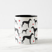 Greyhound Love Tweekleurige Koffiemok (Center)