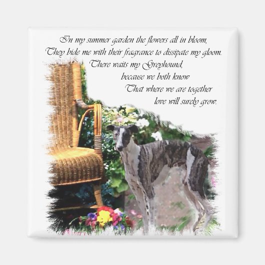 Greyhound Lovers Art Gifts Magneet (Voorkant)