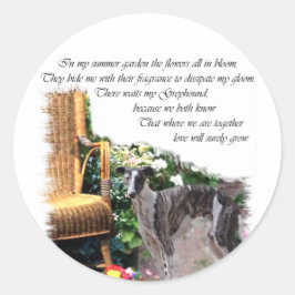 Greyhound Lovers Art Gifts Ronde Sticker