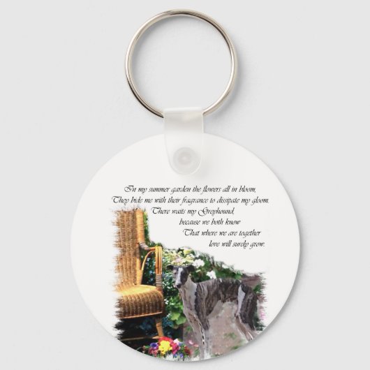Greyhound Lovers Art Gifts Sleutelhanger (Voorkant)