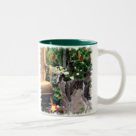 Greyhound Lovers Art Gifts Tweekleurige Koffiemok