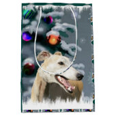 Greyhound Lovers Kerstmis Medium Cadeauzakje (Voorkant)