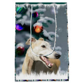 Greyhound Lovers Kerstmis Medium Cadeauzakje (Achterkant)
