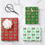 Greyhound Lurcher Christmas Dog & Bow Wrapping Inpakpapier Vel<br><div class="desc">Voeg dit feestelijke seizoen een potje aan je cadeaus toe met onze Greyhound Lurcher-hond & Green Bow-kerstverpakking! Met een uniek ontwerp met ruimte om een sentiment op drie kleuren papier te plaatsen, is het perfect voor die speciale touch die u zoekt. Ideaal voor hondenliefhebbers, het is meer dan alleen wrap...</div>