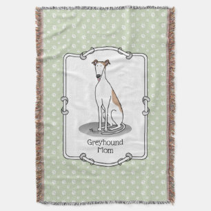 Greyhound Ma (flauw wit) Cute Dog mam Funny Deken