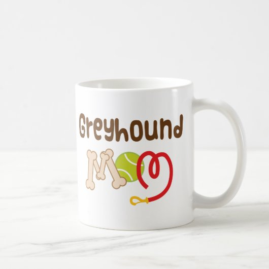 Greyhound Ma (Hondenras) Gift Koffiemok (Rechts)