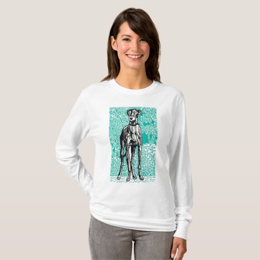Greyhound Majesteit van Moriz Jung T-shirt (Voorkant volledig)