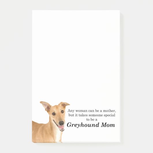 Greyhound Mam Post-It Notes (Voorkant)