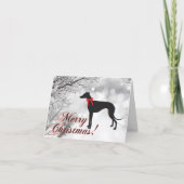 Greyhound Merry kerstKaart Kaart (Voorkant)