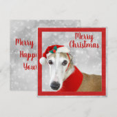 Greyhound Merry Kerstmis (Voorkant / Achterkant)
