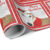 Greyhound Merry Kerstmis Cadeaupapier (Rol Hoek)