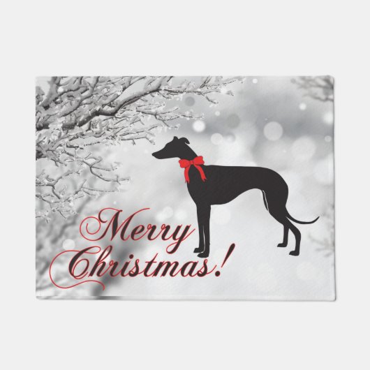 Greyhound Merry Kerstmis Deurmat (Voorkant)